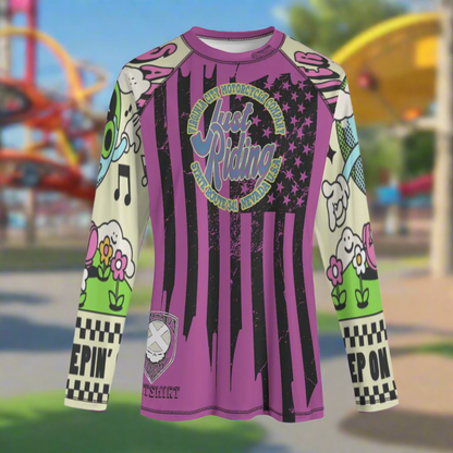 Keep on keepin' on #dirtshirt Girls Racing Shirt vcgp Virginia City Motorcycle Company Apparel in Nevada USA