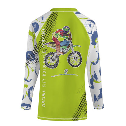 Just Riding #dirtshirt Long Sleeve Ladies Motocross Shirt vcgp Virginia City Motorcycle Company Apparel in Nevada USA