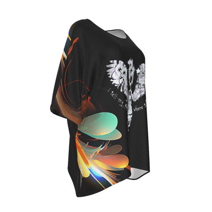 I Tell My Evil Where to Fly Women's Bat Sleeve Shirt | Motorcycle Apparel