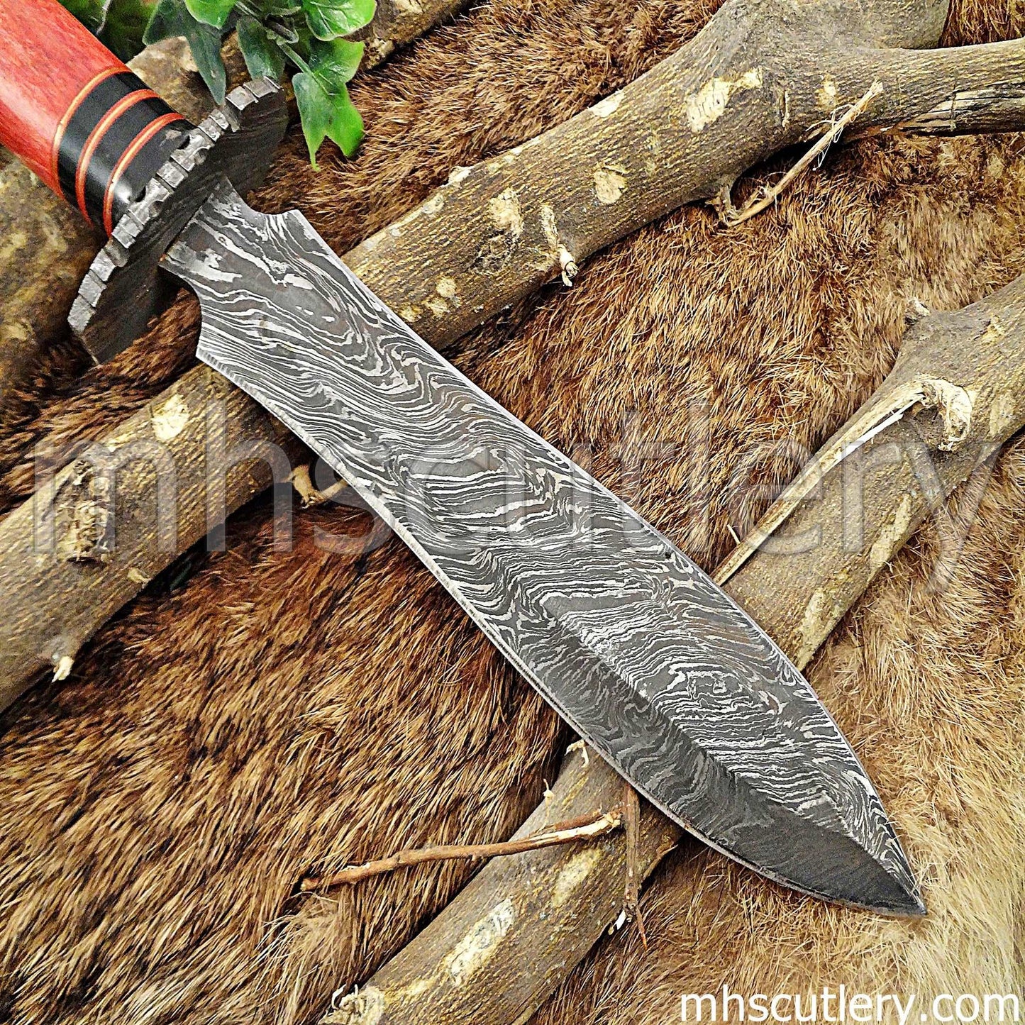 Custom Hand Forged Damascus Steel Hunters Dagger