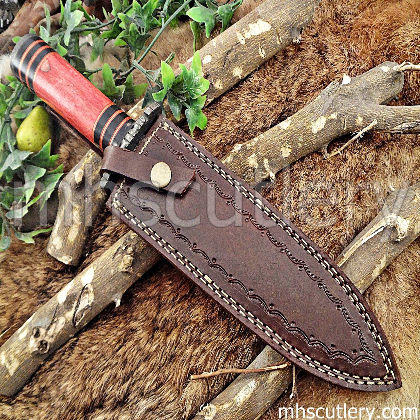 Custom Hand Forged Damascus Steel Hunters Dagger