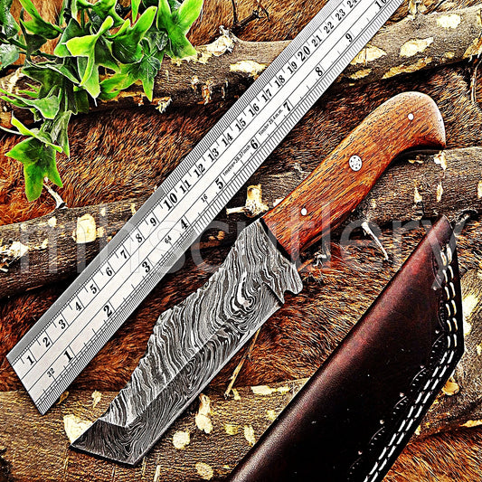 Hand Forged Tactical Tanto Damascus Steel Skinner Hunting Knife