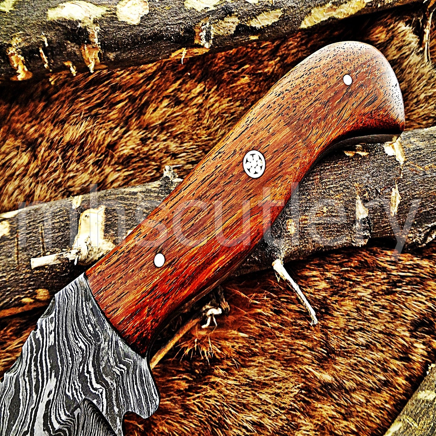 Hand Forged Tactical Tanto Damascus Steel Skinner Hunting Knife