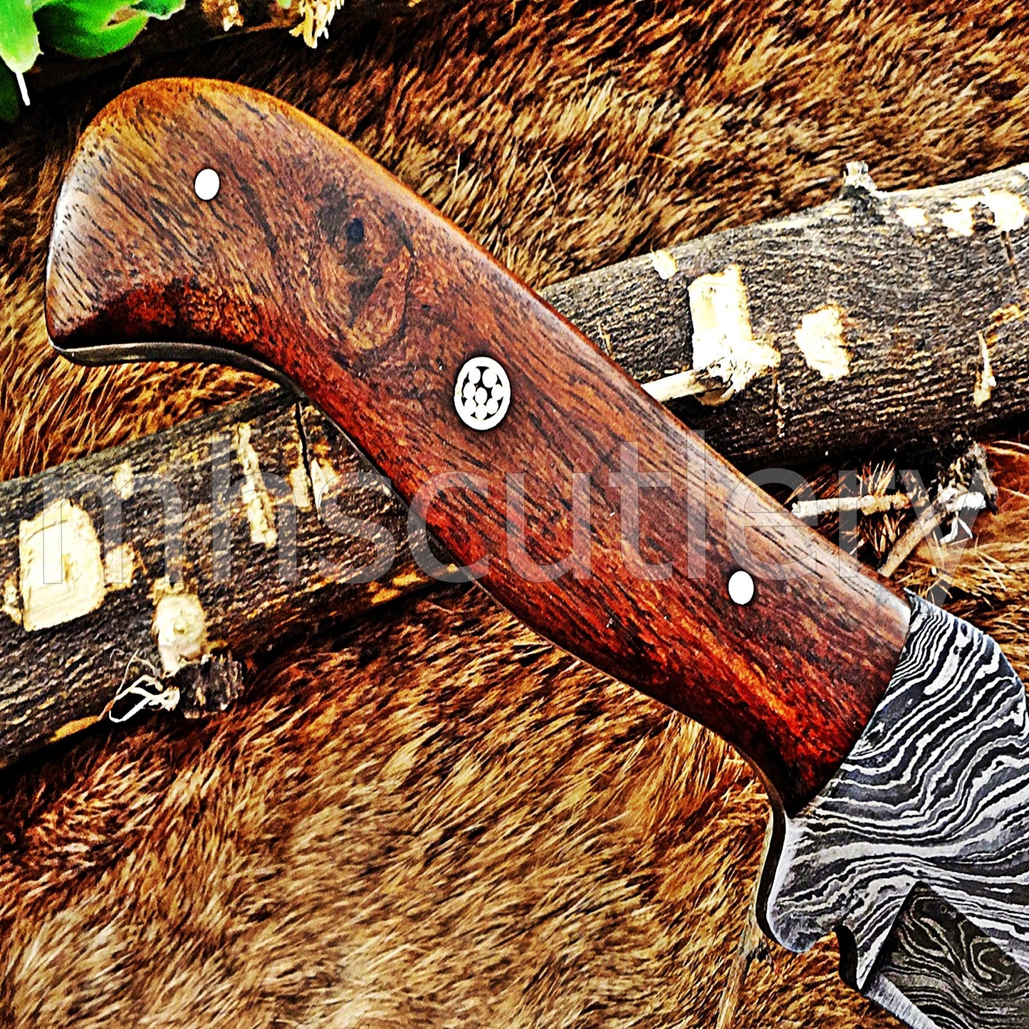 Hand Forged Tactical Tanto Damascus Steel Skinner Hunting Knife