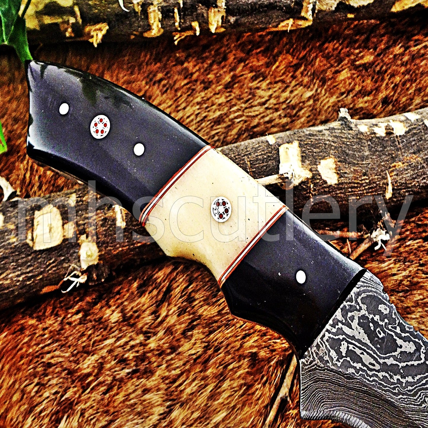 Custom Made Damascus Steel Tactical Hunter Skinning Knife