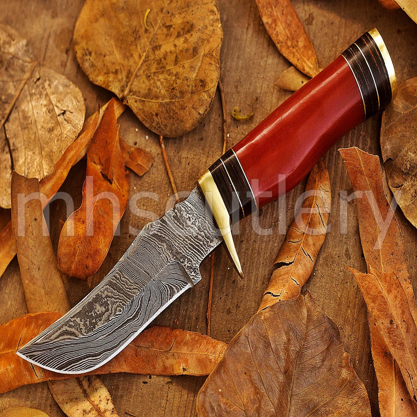 Custom Handmade Damascus Steel Skinner Knife With Resin Handle