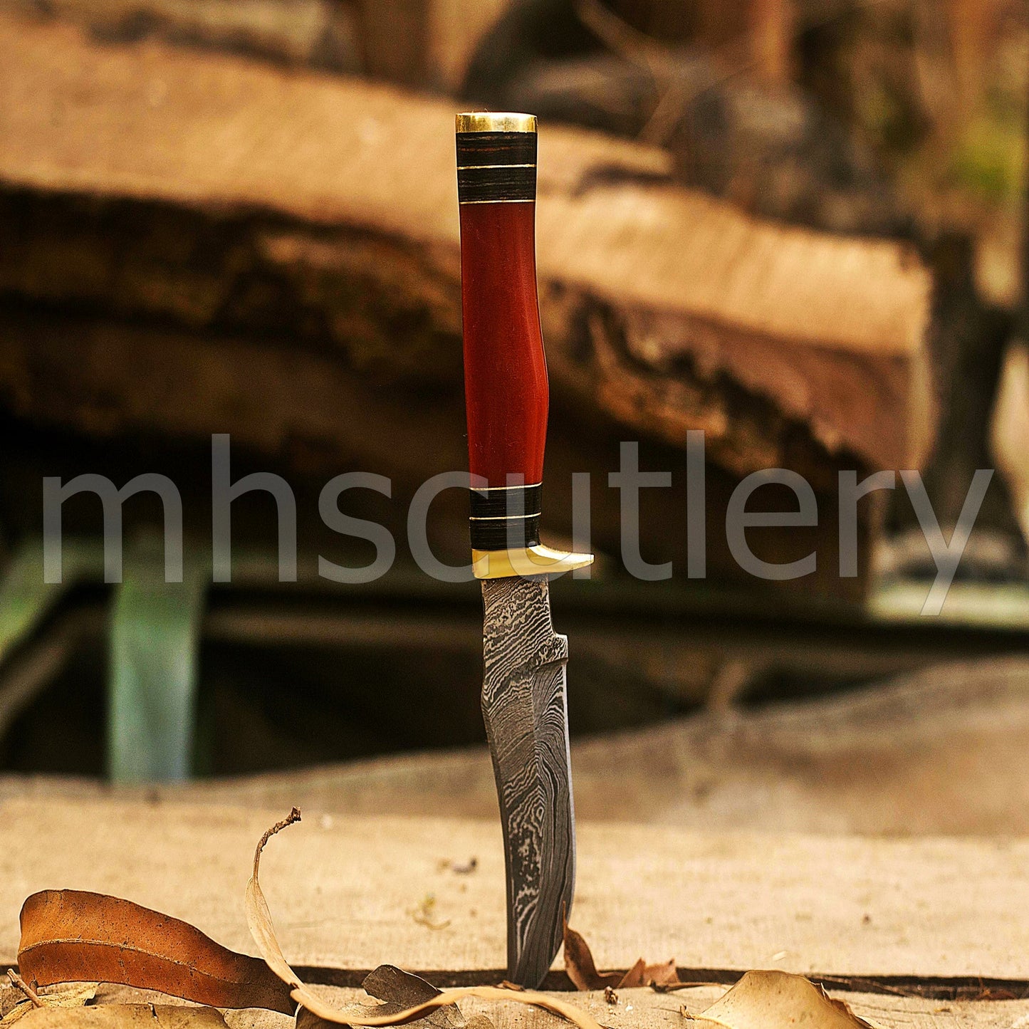 Custom Handmade Damascus Steel Skinner Knife With Resin Handle