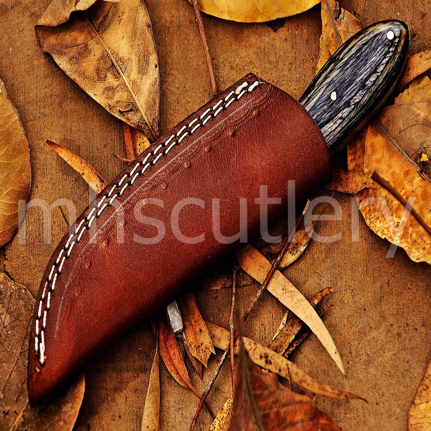 Custom Hand Forged Damascus Steel Mini Hunter Skinner Knife