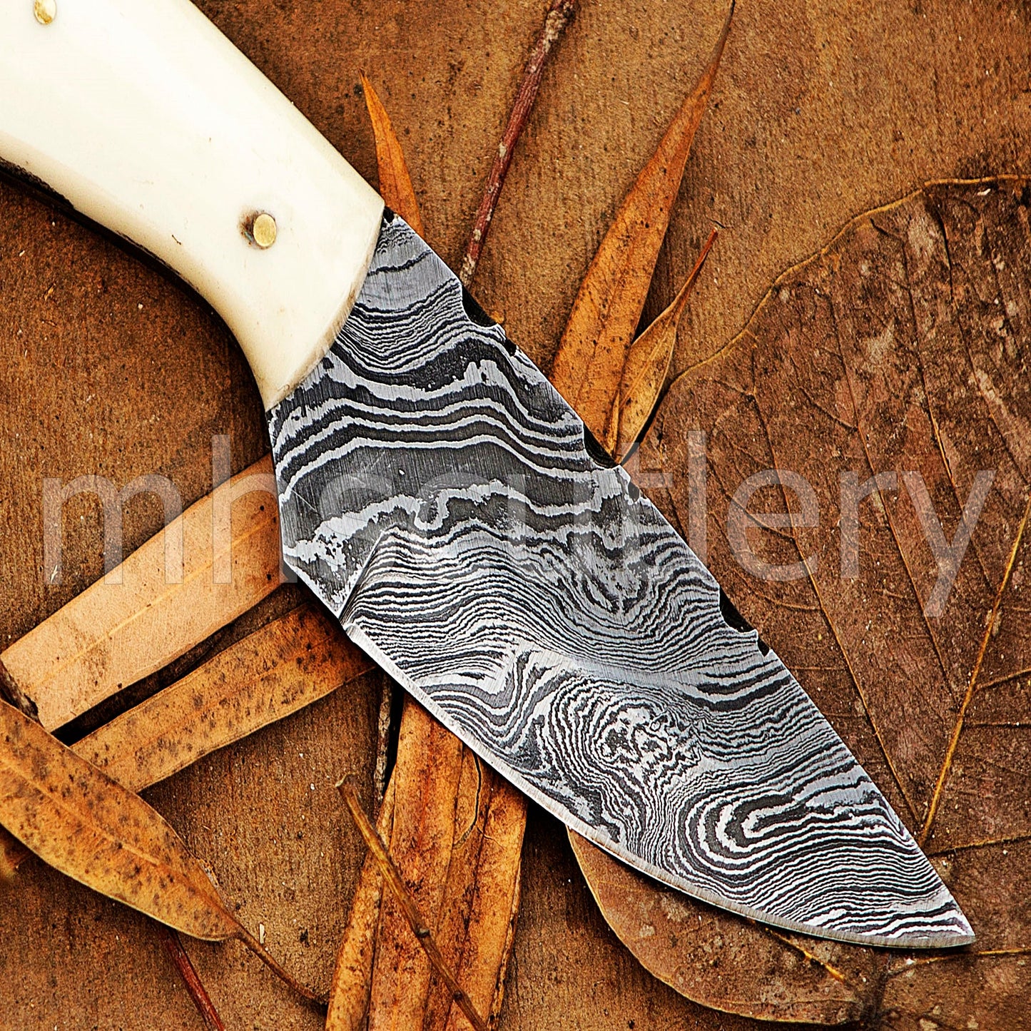 Handmade Mini Skinner Damascus Steel Knife