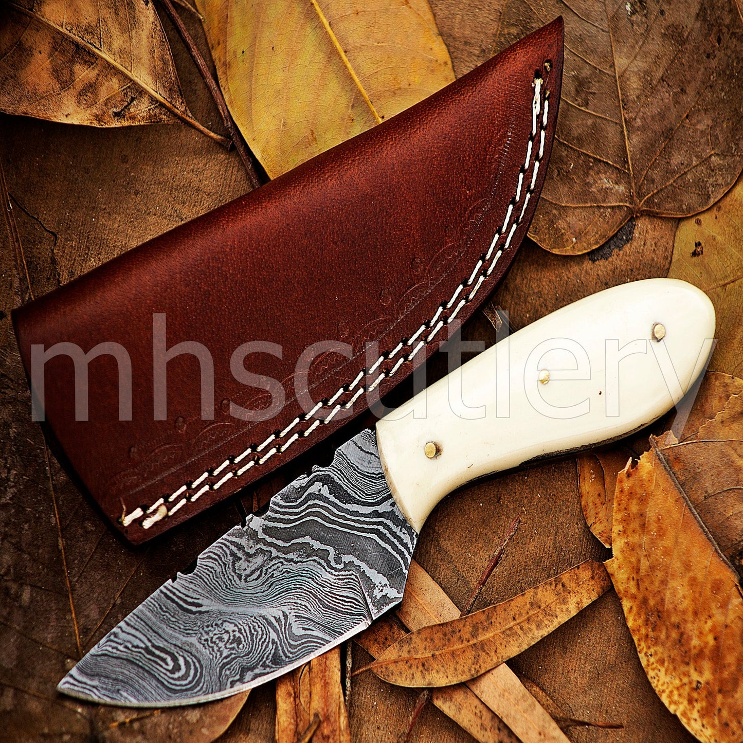 Handmade Mini Skinner Damascus Steel Knife