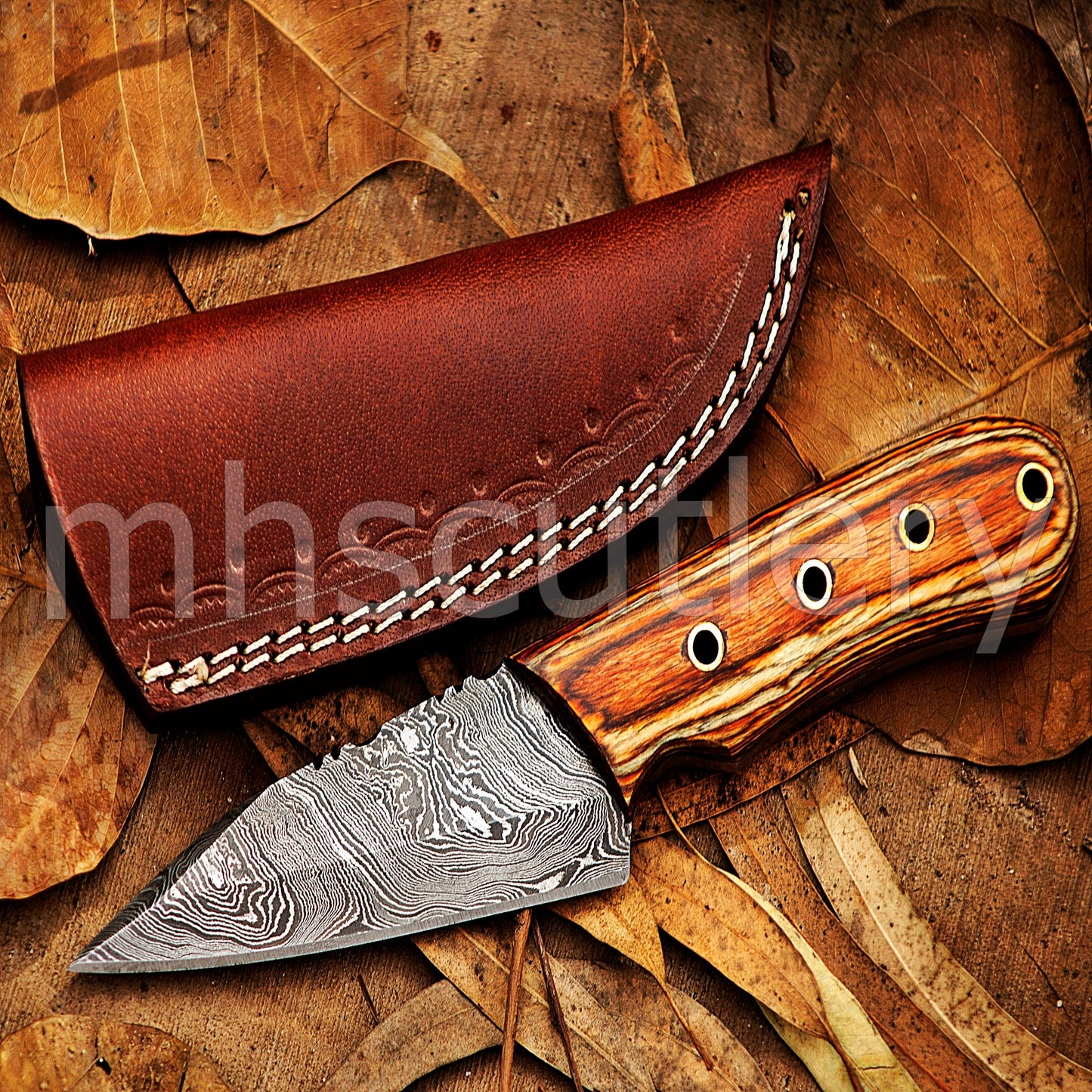 Handmade Damascus Steel Tactical Hunting Skinner Knife