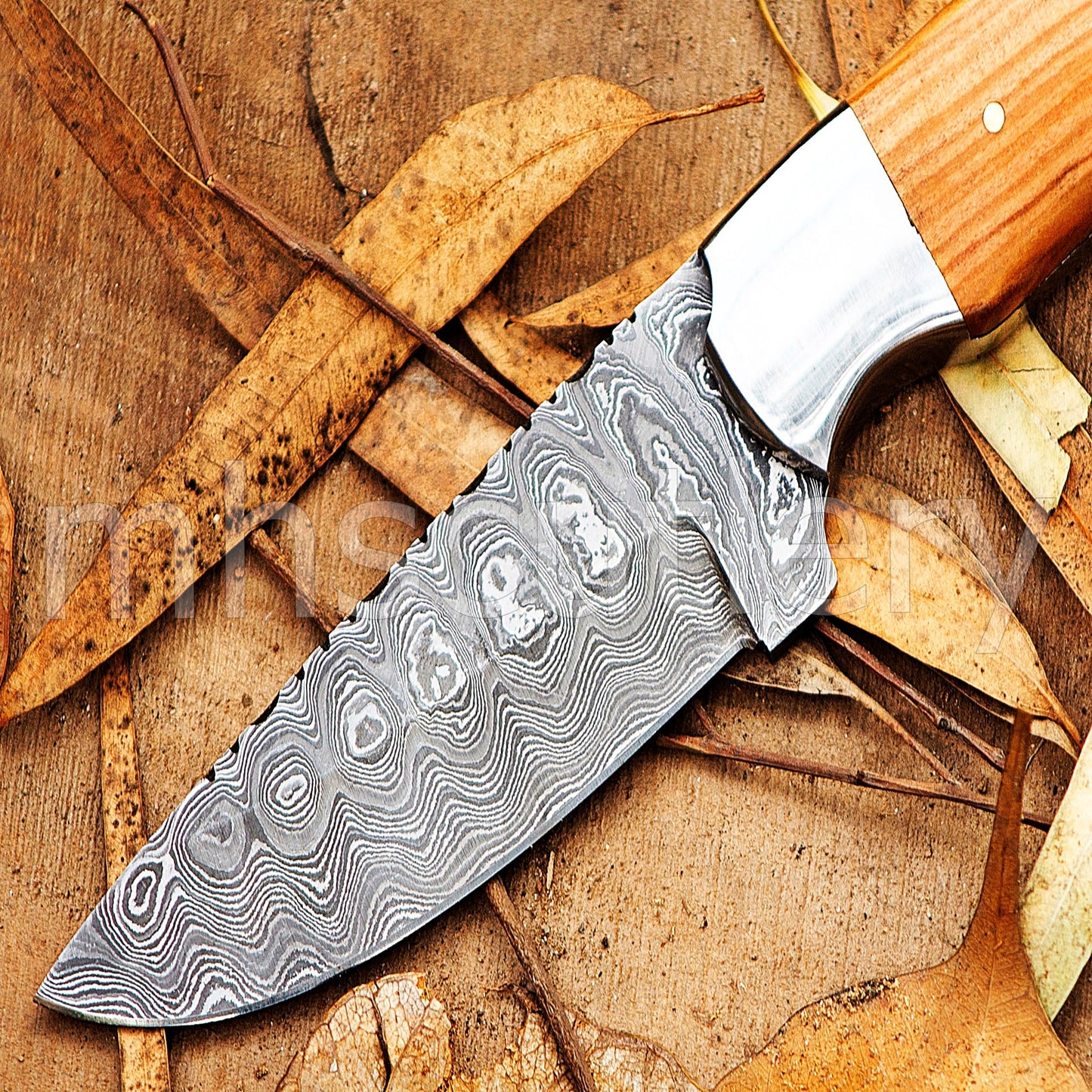 Custom Handmade Damascus Steel Skinner Knife