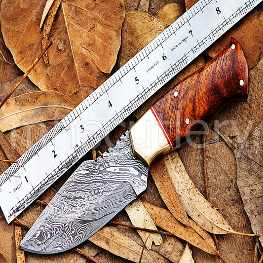 Damascus Steel Tactical Fixed Blade Skinner Knife