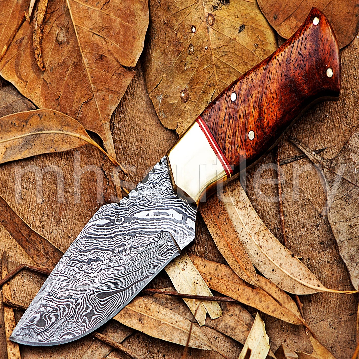 Damascus Steel Tactical Fixed Blade Skinner Knife