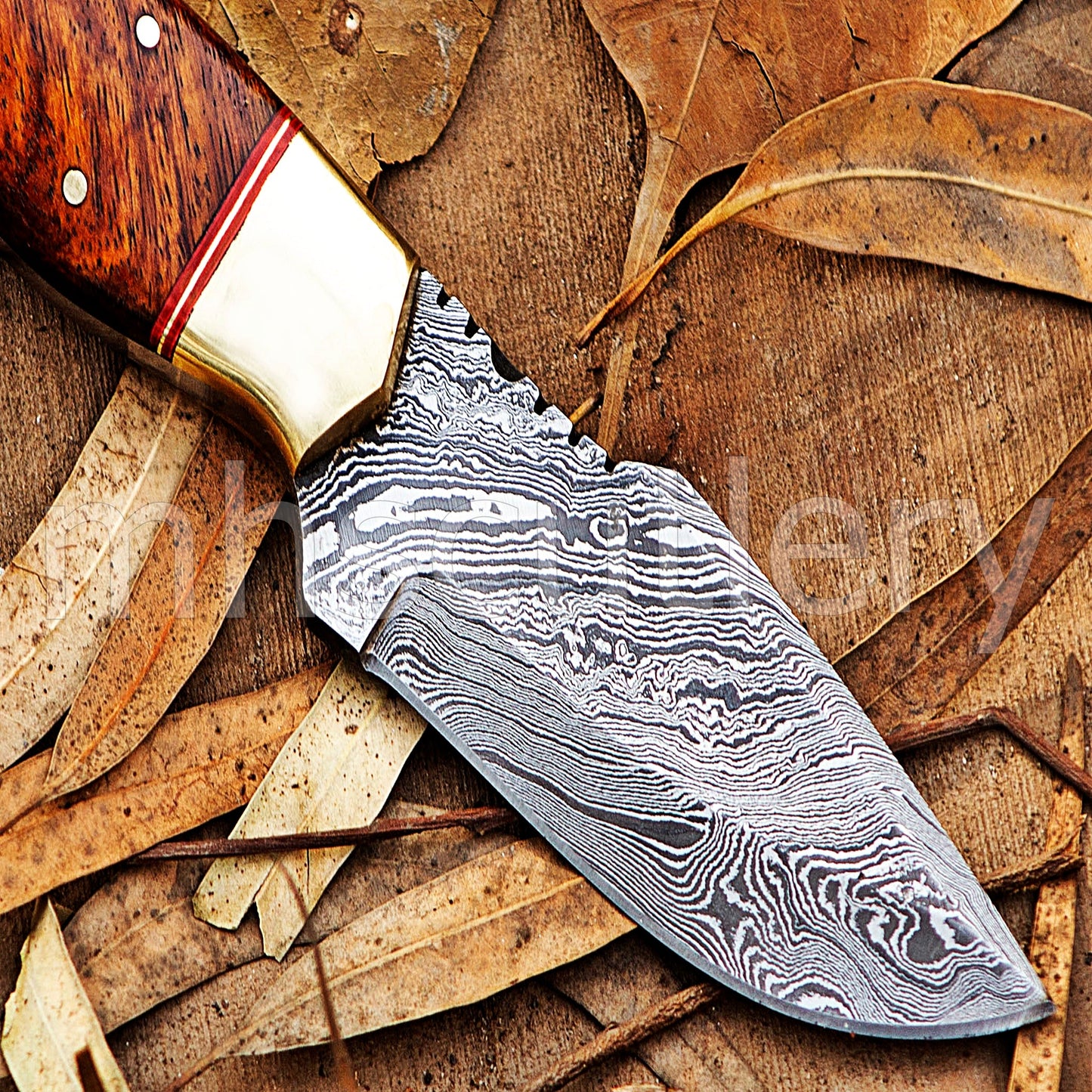 Damascus Steel Tactical Fixed Blade Skinner Knife