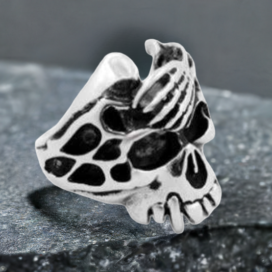 R178 Stainless Steel Acid Head Biker Ring