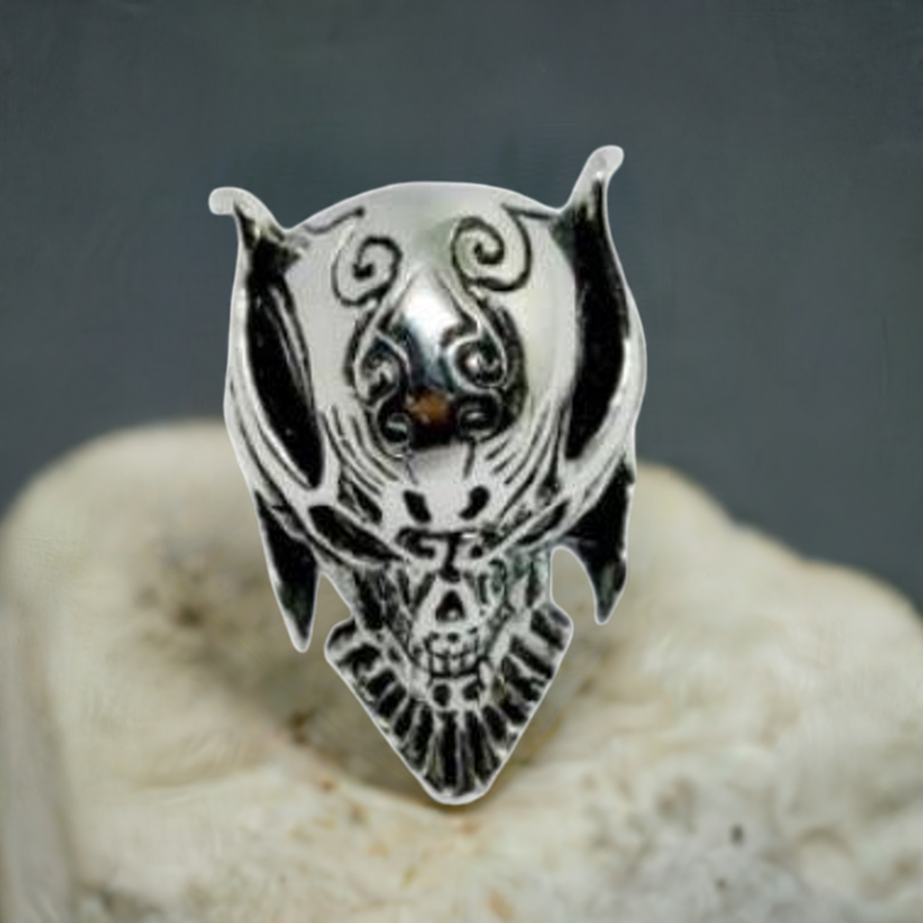 R175 Stainless Steel Lion Mask Biker Ring