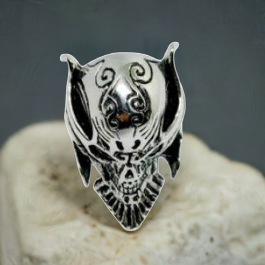 R175 Stainless Steel Lion Mask Biker Ring