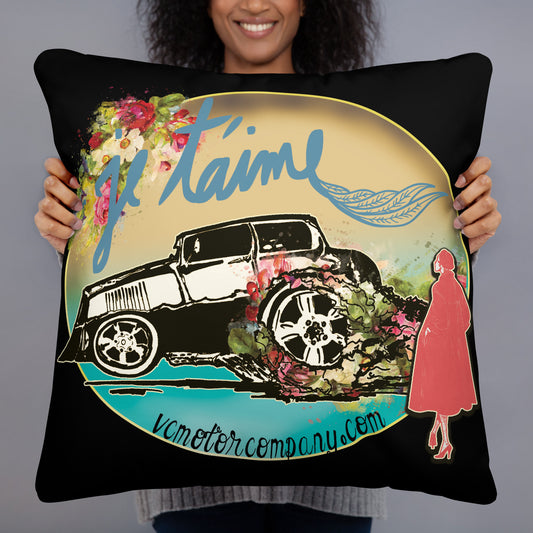 je taime Hot Rod Racer Basic Pillow  Virginia City Motorcycle Company Apparel 