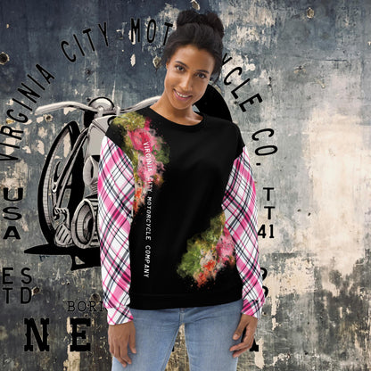 V-Twin Valentine Love Sweatshirt for Her Hoodie Virginia City Motorcycle Company Apparel in Nevada USA