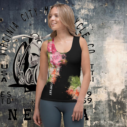 V-Twin Valentine Love Women's Tank Top Ladies Tank Top Virginia City Motorcycle Company Apparel in Nevada USA