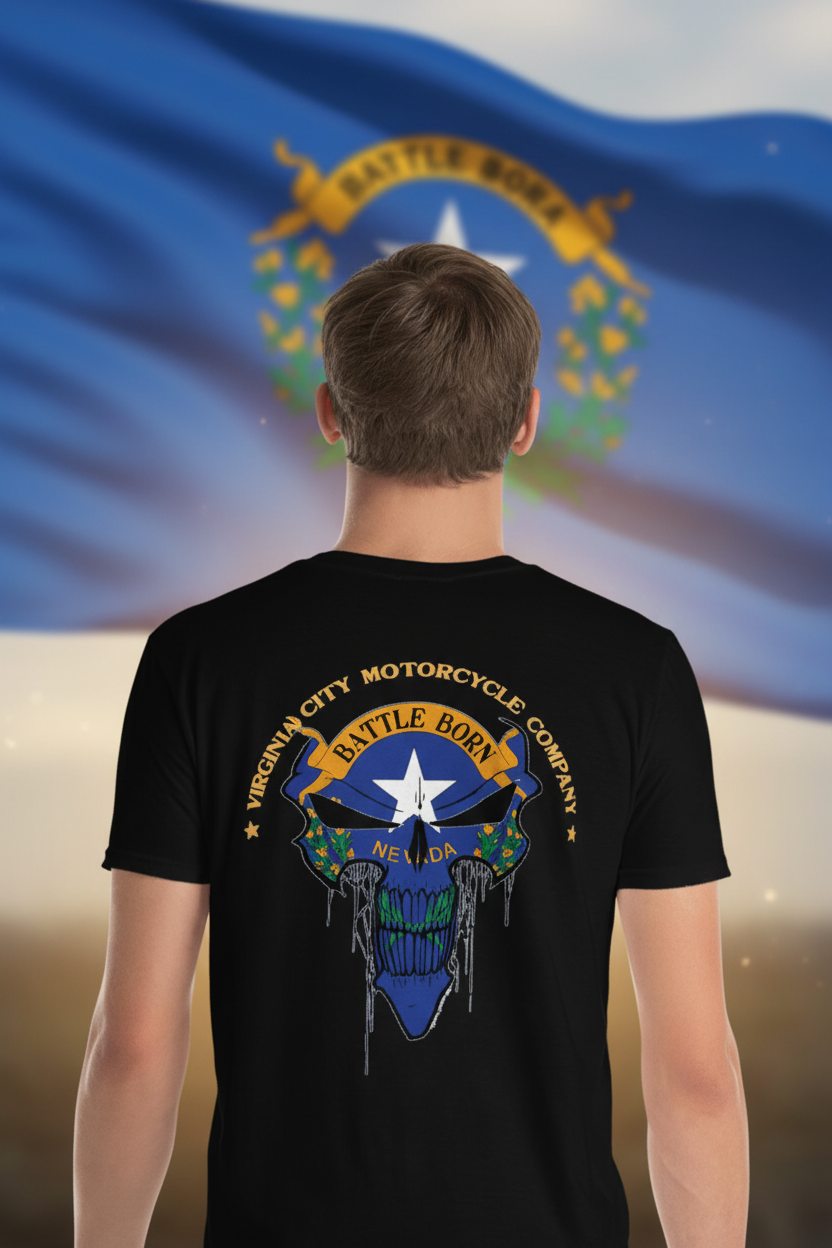 Battle Born Tee Nevada Flag Lifestyle
