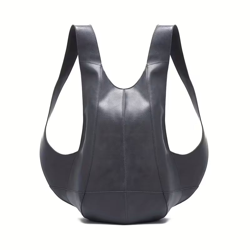 Faux Leather Beetle Backpack Purse with single zipper pocket