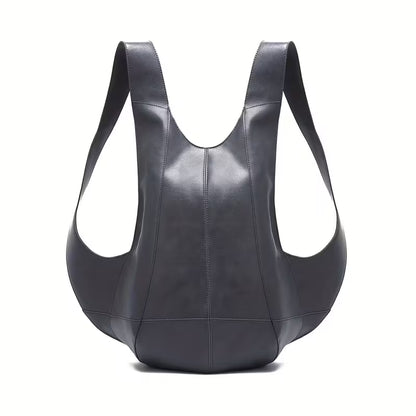 Faux Leather Beetle Backpack Purse with single zipper pocket