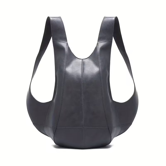 Faux Leather Beetle Backpack Purse with single zipper pocket