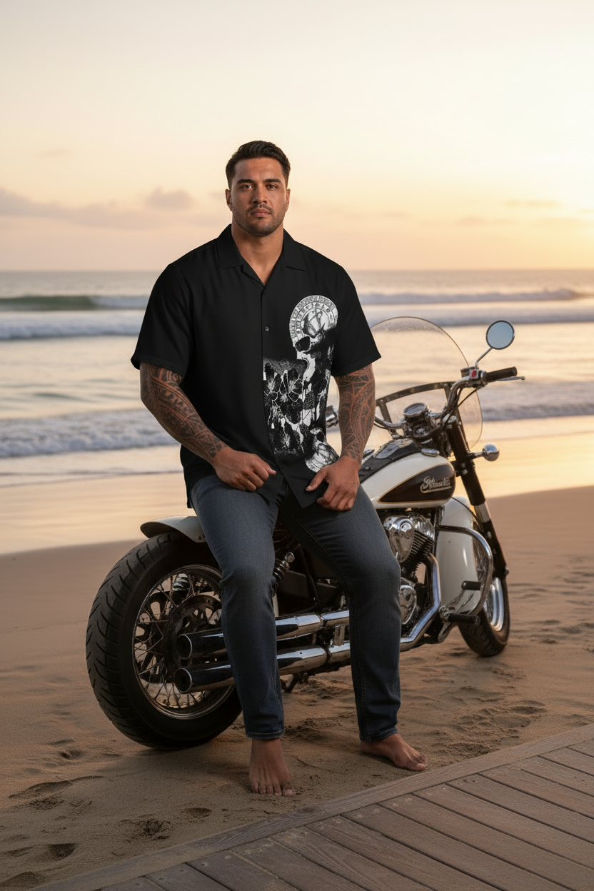 Hawaiian Shirt Modern Motorcycle Lifestyle