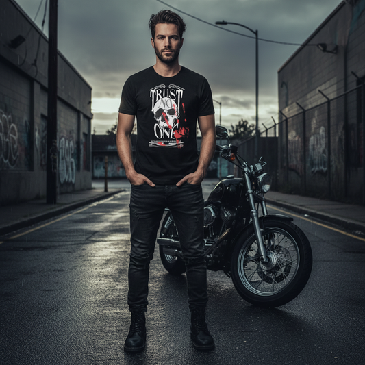 I Stand Alone with Motorcycle