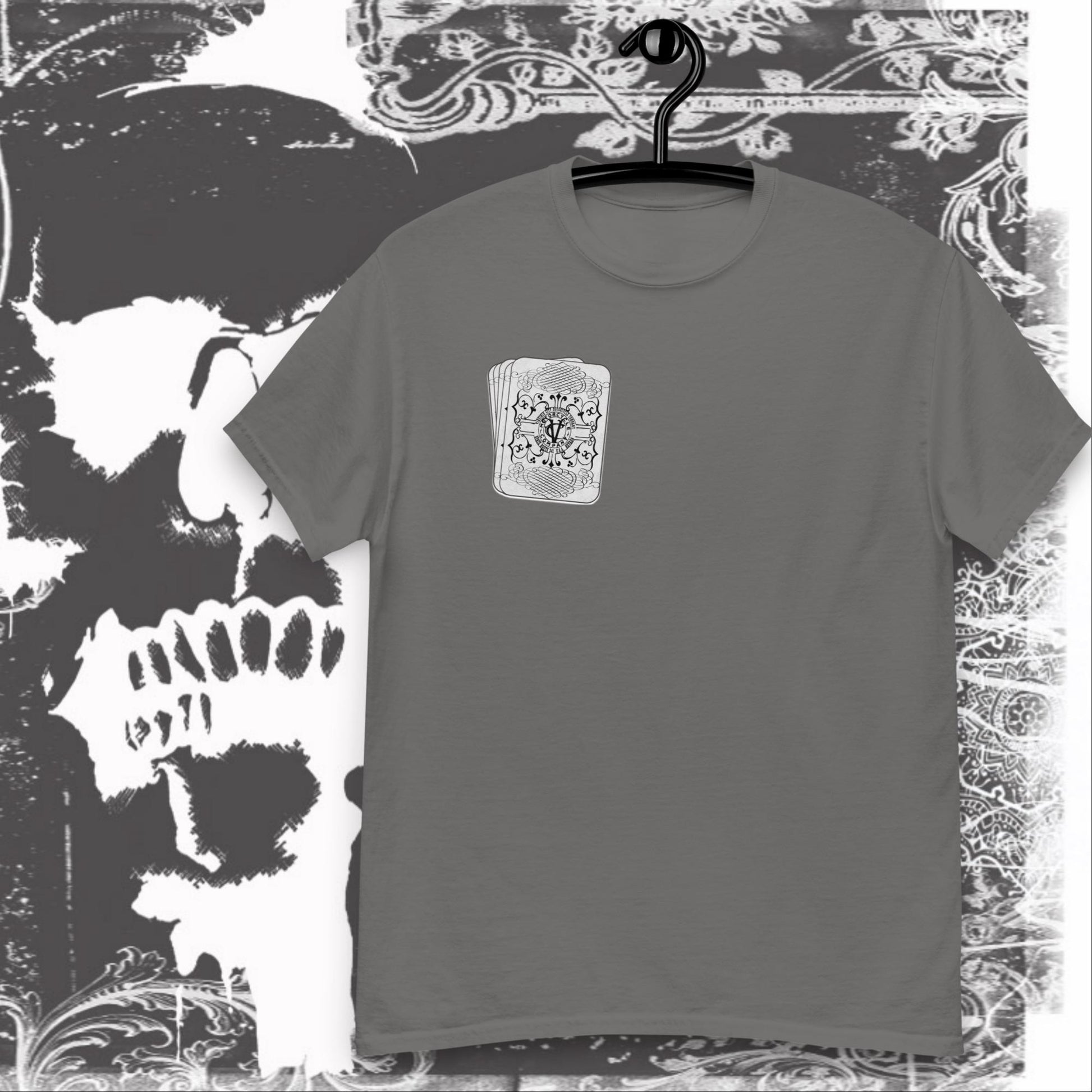 Jester'nother Day Men's skull in a box classic tee Men's T-Shirt Virginia City Motorcycle Company Apparel in Nevada USA