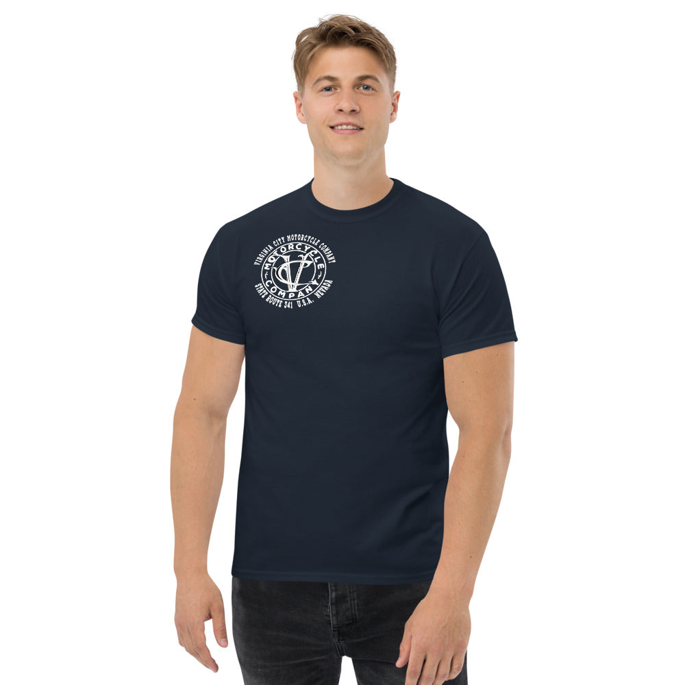 Nevada Blue & Grey Motorcycle Men's heavyweight t-shirt