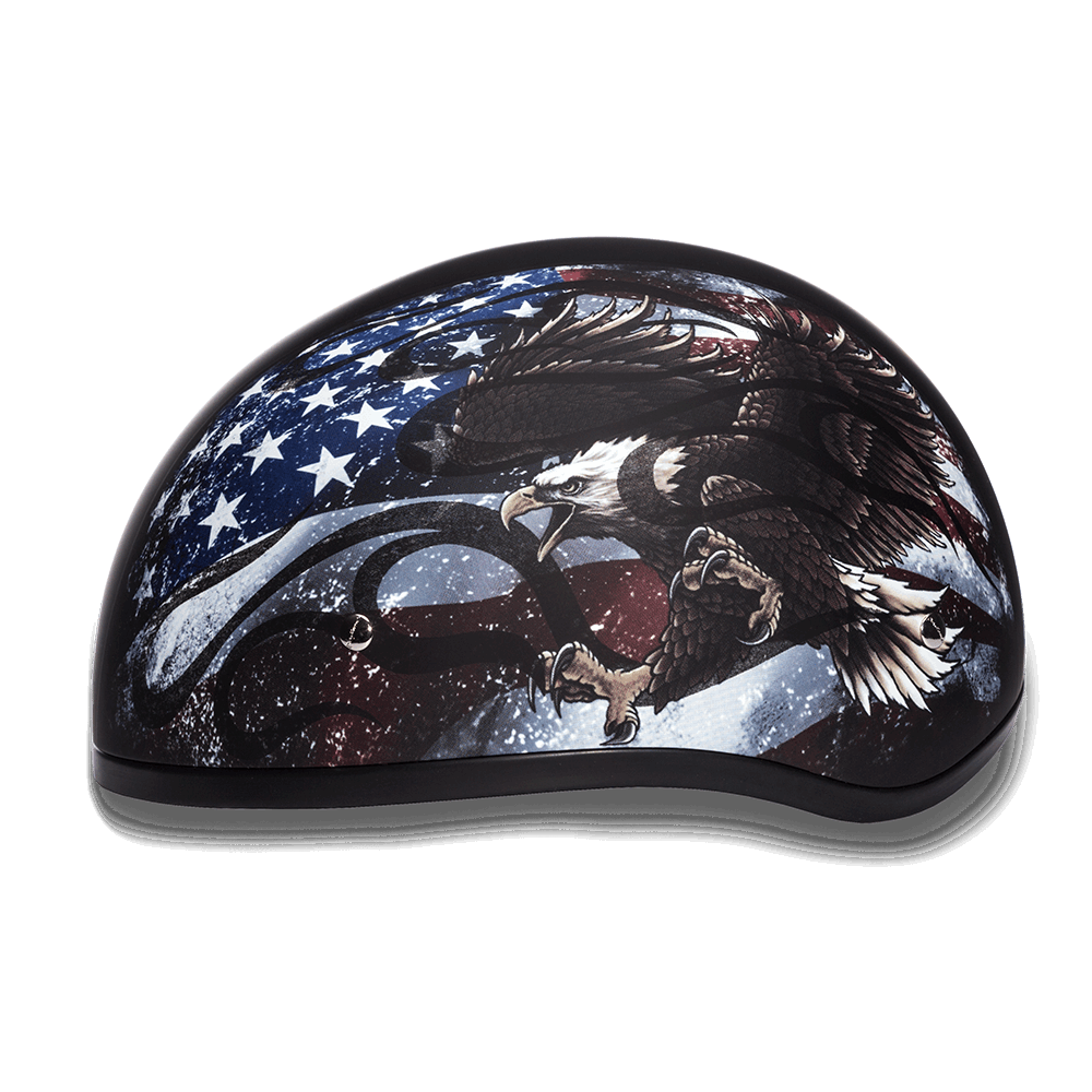 D6-USA D.O.T. DAYTONA SKULL CAP - W/ USA 1/2 Shell Helmets Virginia City Motorcycle Company Apparel 