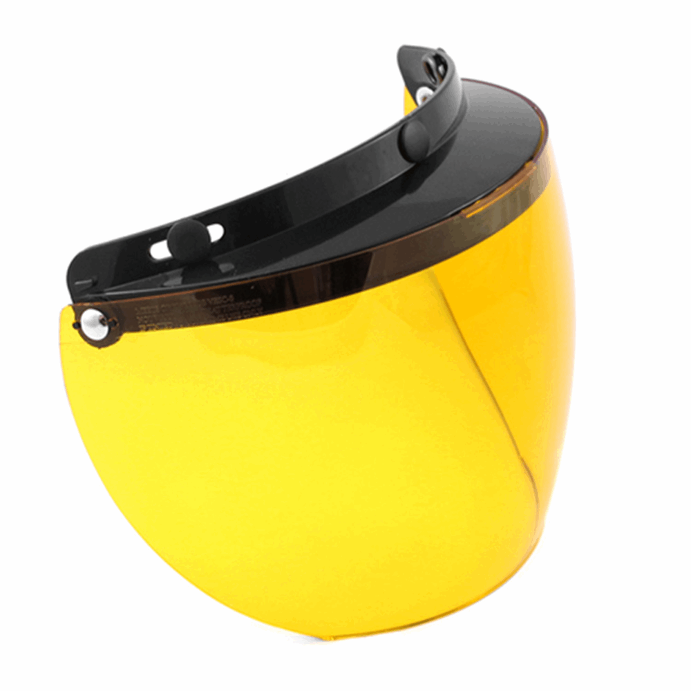 02-207 3 Snap Flip Shield - Hard Coated Amber Helmet Accessories Virginia City Motorcycle Company Apparel 