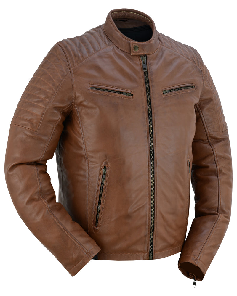 Copper Slayer Men's Sheepskin Leather Fashion Jacket with Snap Button New Arrivals Virginia City Motorcycle Company Apparel in Nevada USA