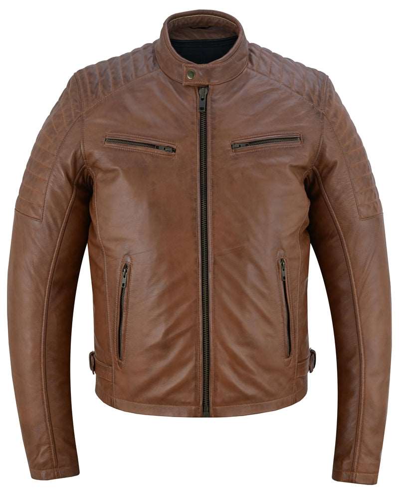 Copper Slayer Men's Sheepskin Leather Fashion Jacket with Snap Button New Arrivals Virginia City Motorcycle Company Apparel in Nevada USA