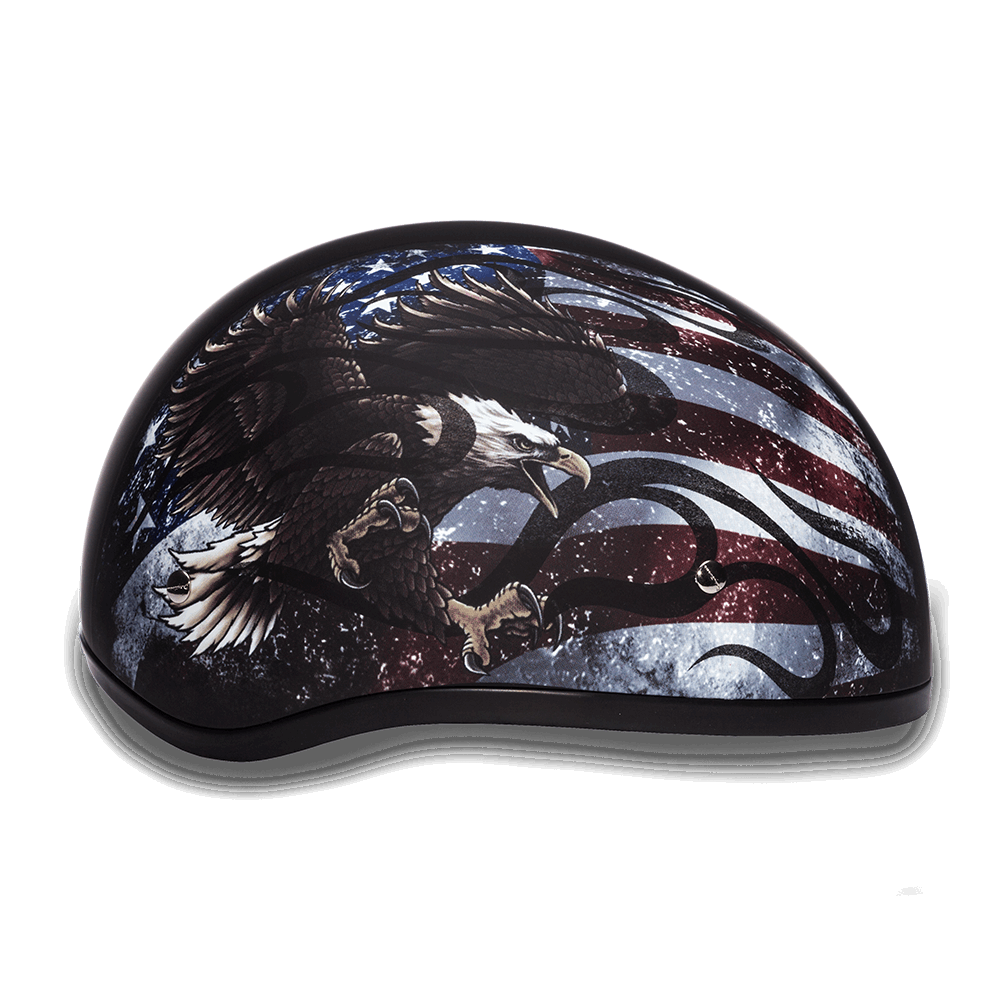 D6-USA D.O.T. DAYTONA SKULL CAP - W/ USA 1/2 Shell Helmets Virginia City Motorcycle Company Apparel 