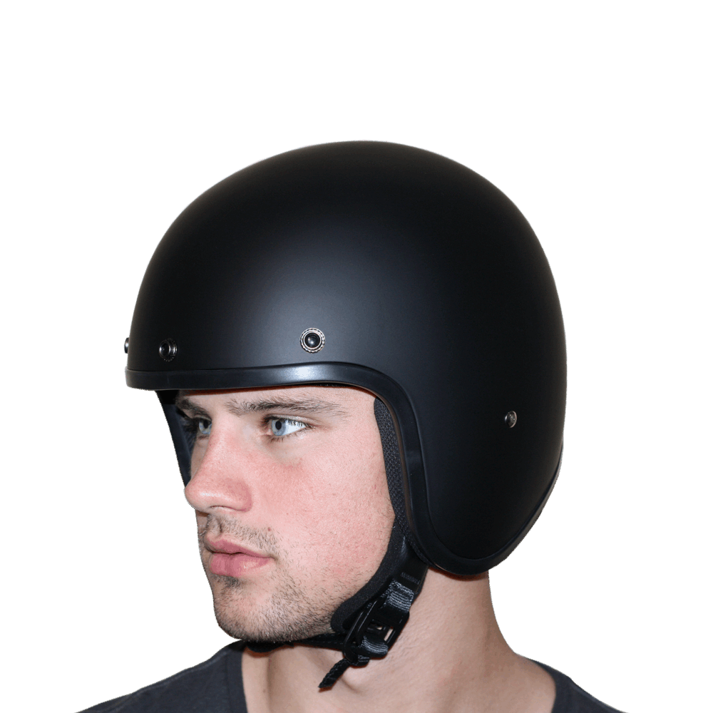 DC1-A D.O.T. DAYTONA CRUISER - HI-GLOSS BLACK 3/4 Shell Helmets Virginia City Motorcycle Company Apparel 