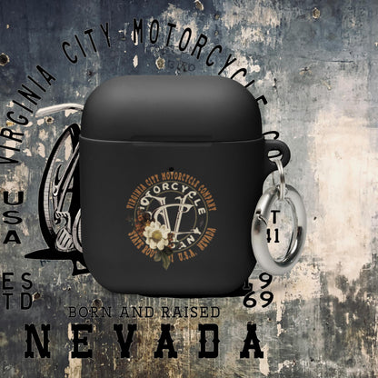 VC Motorcycle Company Logo AirPods case airpod case Virginia City Motorcycle Company Apparel in Nevada USA