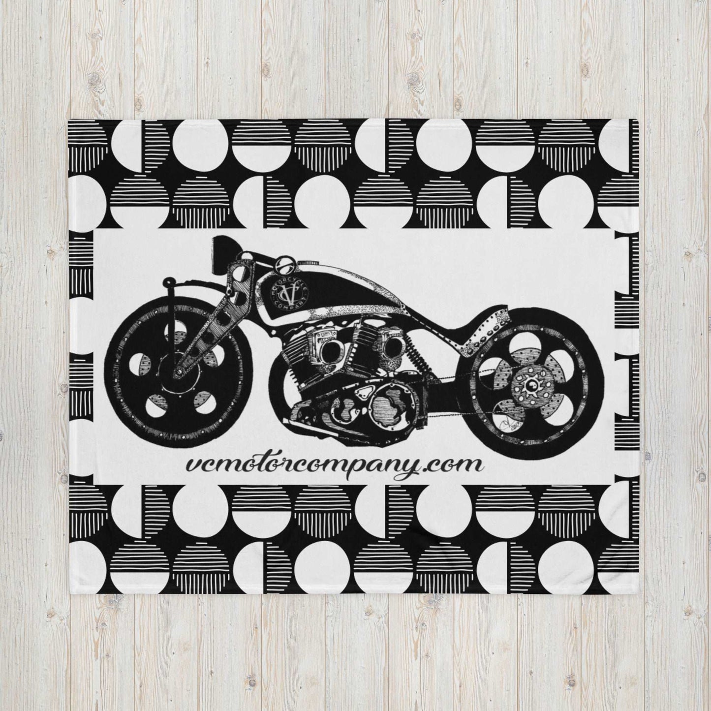 Black Hearted Gypsy Motorcycle Throw Blanket blanket Virginia City Motorcycle Company Apparel 