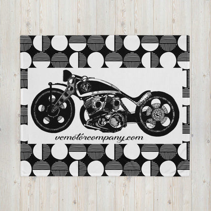Black Hearted Gypsy Motorcycle Throw Blanket blanket Virginia City Motorcycle Company Apparel 