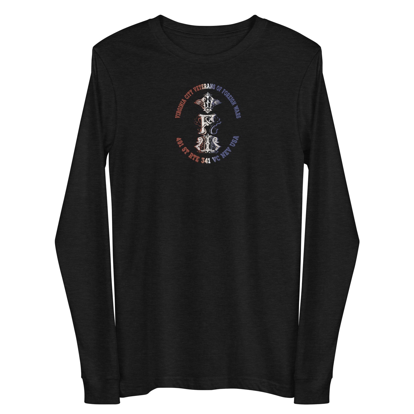 Women's Long Sleeve Tee for the VC VFW Women's Shirts Virginia City Motorcycle Company Apparel in Nevada USA