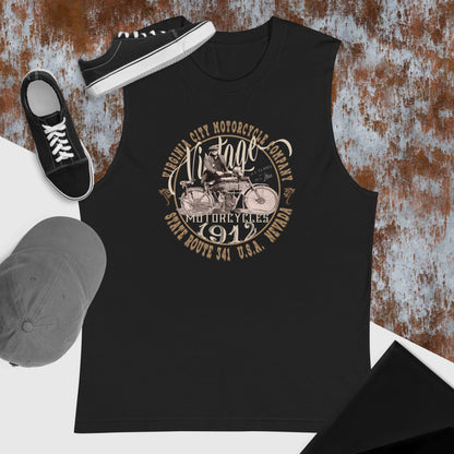 1912 Thor Motorcycle Men's Muscle Shirt Men's Tank Top Virginia City Motorcycle Company Apparel in Nevada USA