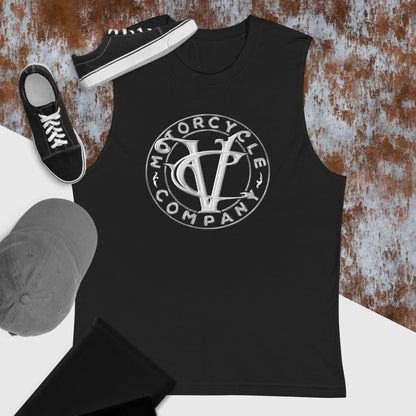 VC Motor Co. Logo Men's Muscle Shirt Men's T-Shirt Virginia City Motorcycle Company Apparel in Nevada USA
