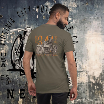 J-Model Harley - Men's Vintage Motorcycle T-Shirt Men's T-Shirt Virginia City Motorcycle Company Apparel in Nevada USA