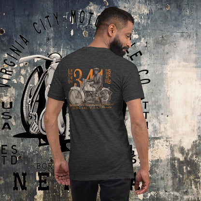 J-Model Harley - Men's Vintage Motorcycle T-Shirt Men's T-Shirt Virginia City Motorcycle Company Apparel in Nevada USA