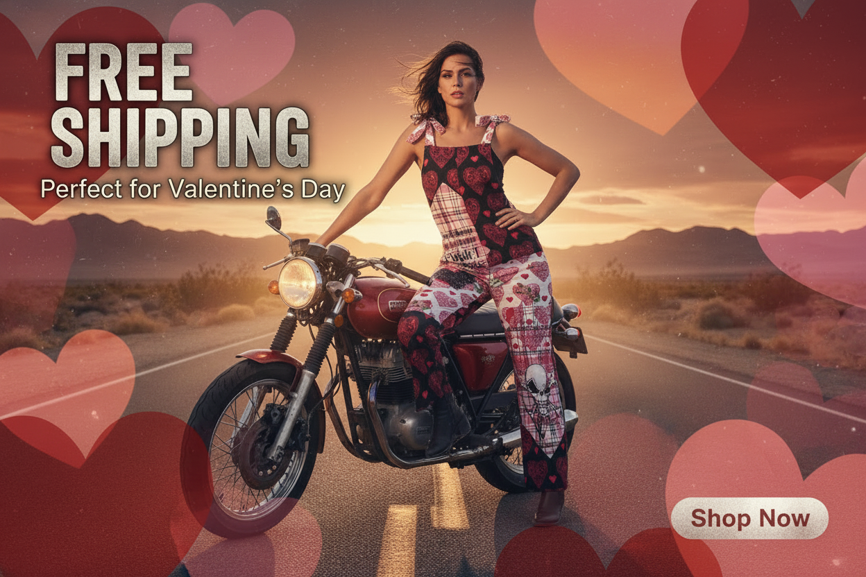 Valentine's Jumpsuit Banner with Hearts