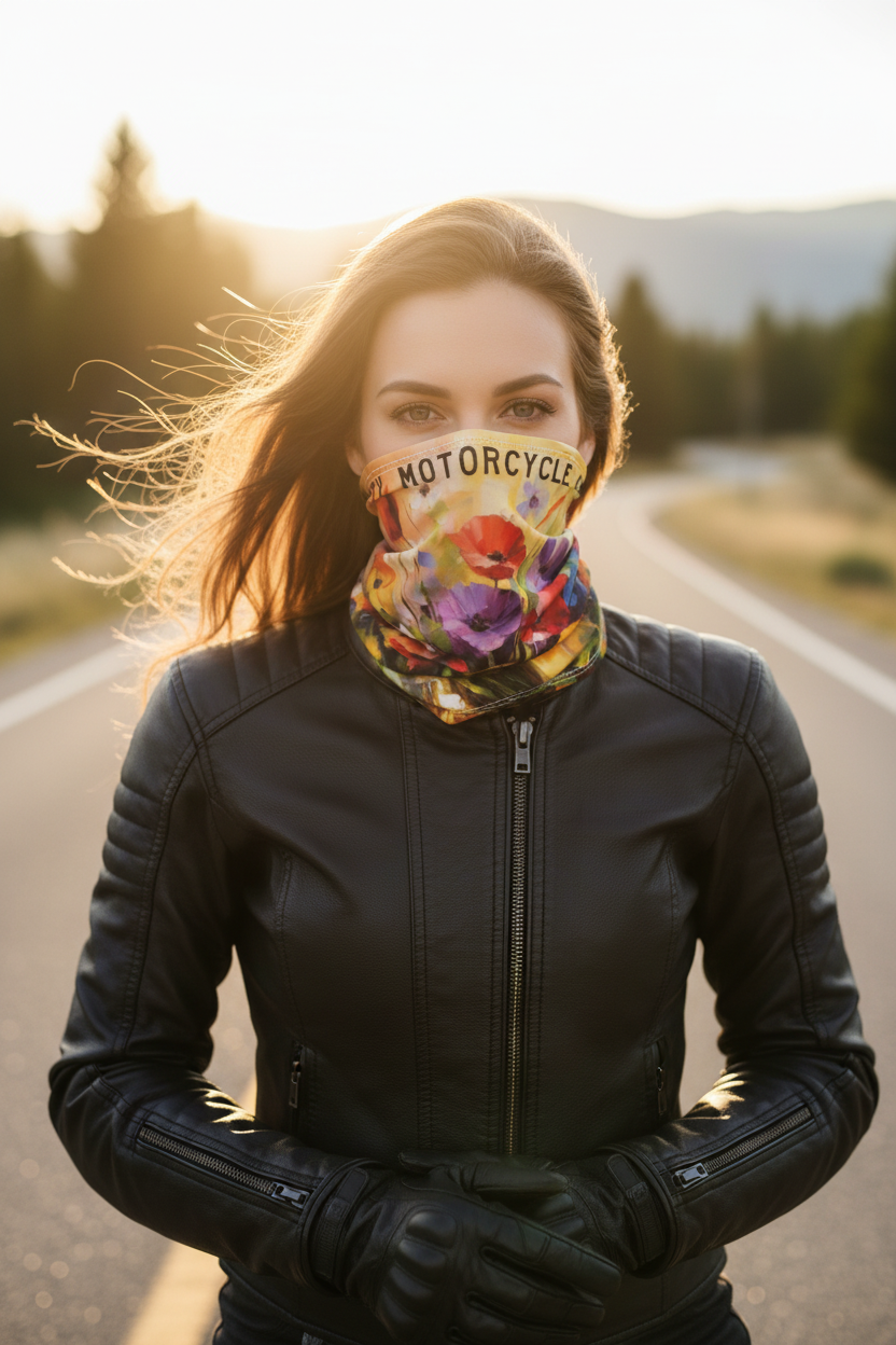 Women's Floral Neck Gaiter Lifestyle