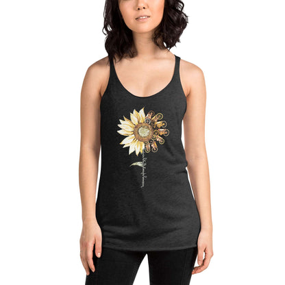 Charleys Sunflower -  Women's Racerback Tank Ladies Tank Top Virginia City Motorcycle Company Apparel 